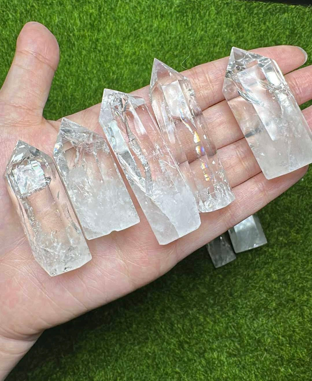 S水晶 白水晶柱