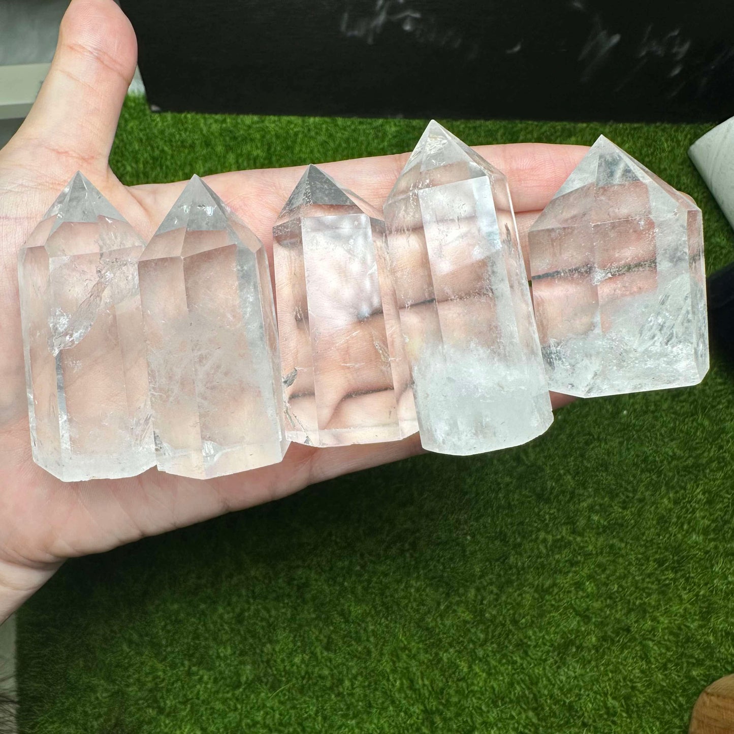 S水晶 白水晶柱